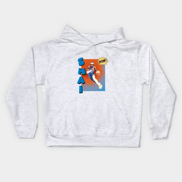 Shai gilgeous alexander Kids Hoodie by islandersgraphics